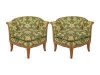 A Pair of Regency Style Cerused Corner Chairs