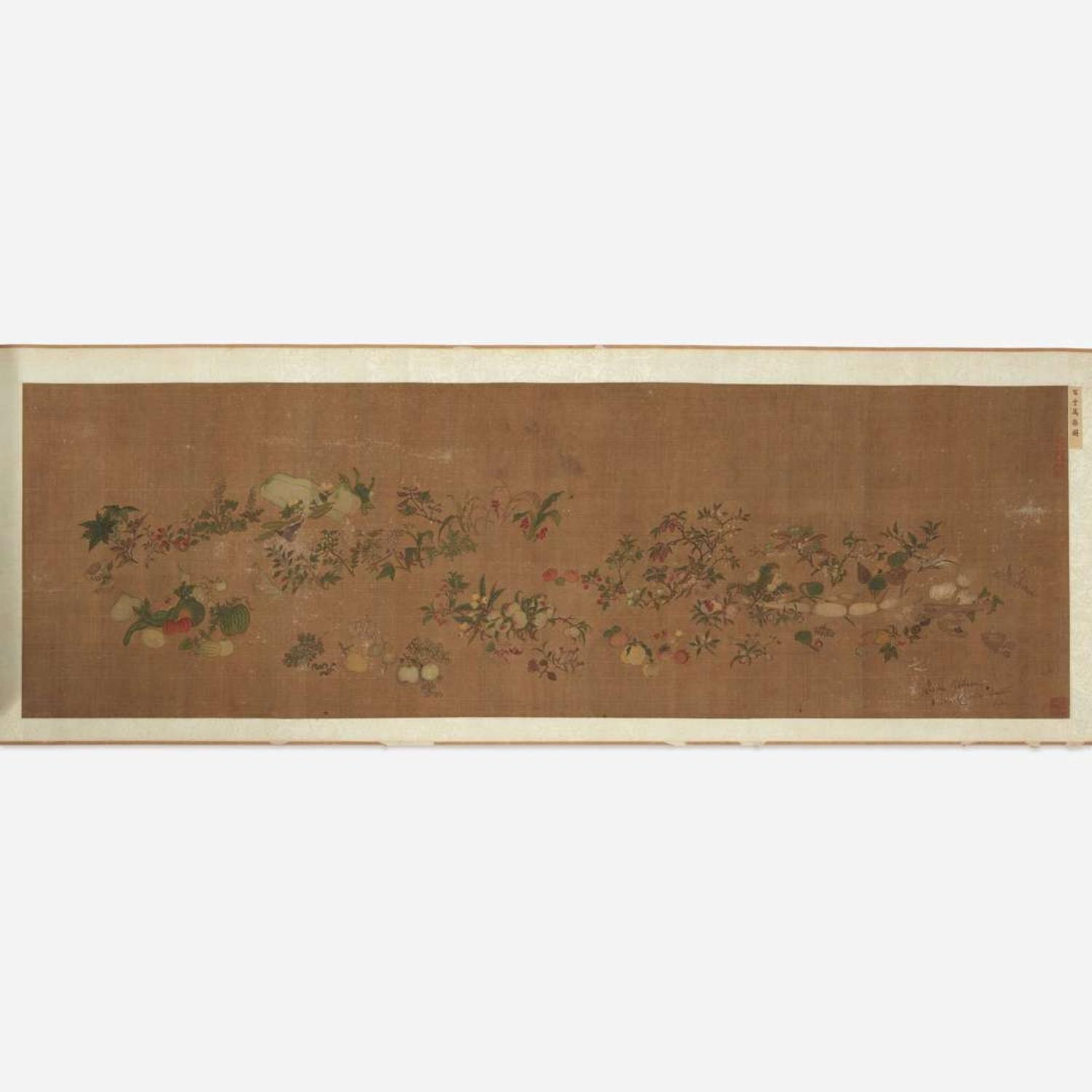 Chinese School, 19th century or earlier 十九世纪或更早 One Hundred Auspicious Subjects, eight works ???????? ????