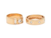 COLLECTION OF YELLOW GOLD AND DIAMOND RINGS