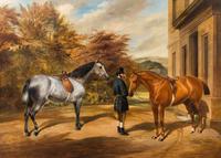 Benjamin Cam Norton, (British, 1835-1900), Gentleman with Horses, 1876