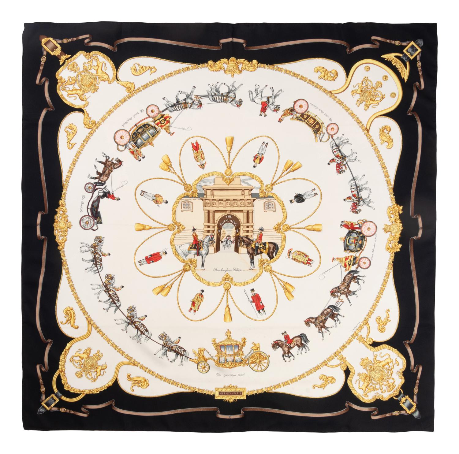 Three Hermès 90cm Silk Scarves