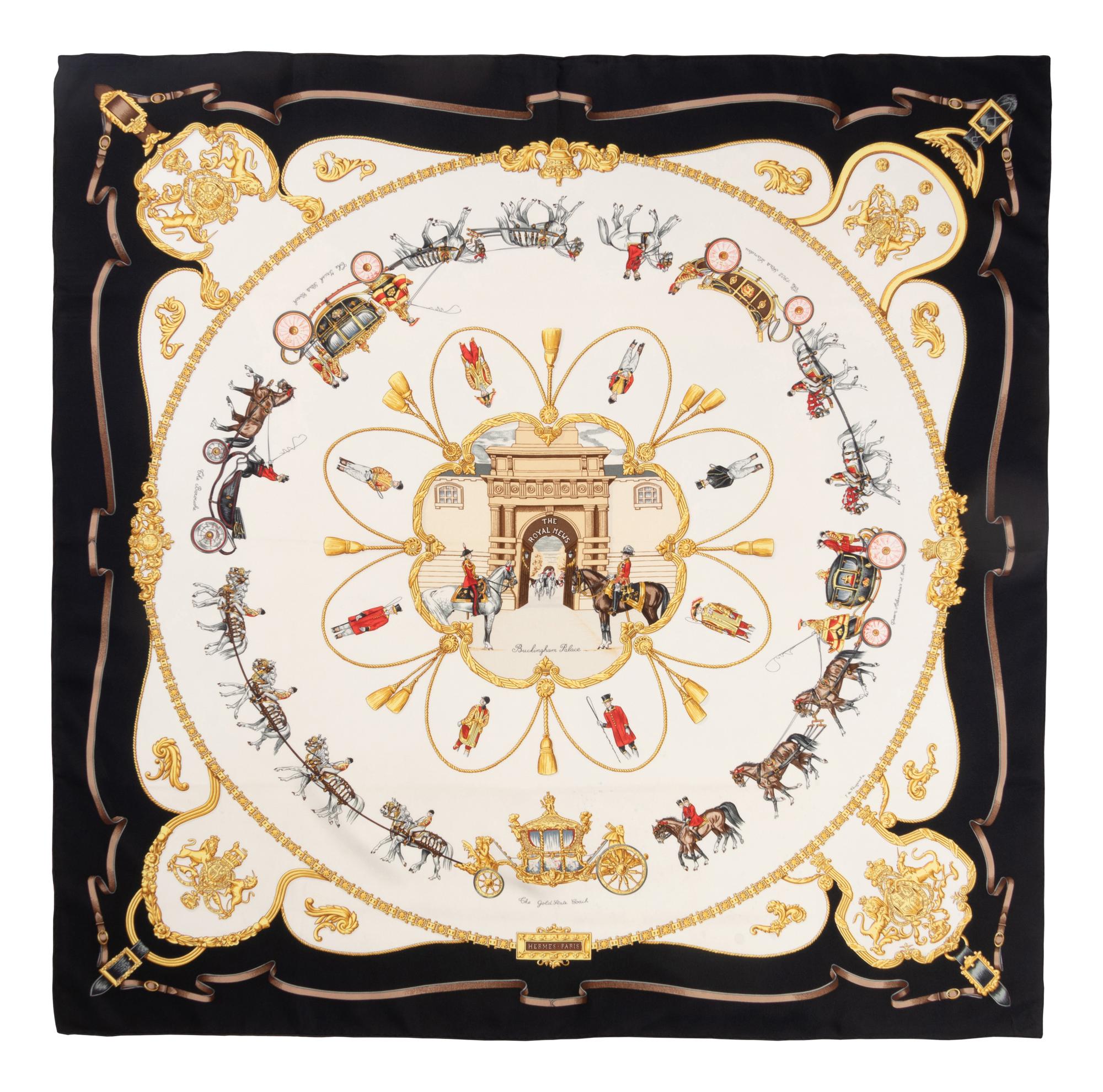 Three Hermès 90cm Silk Scarves