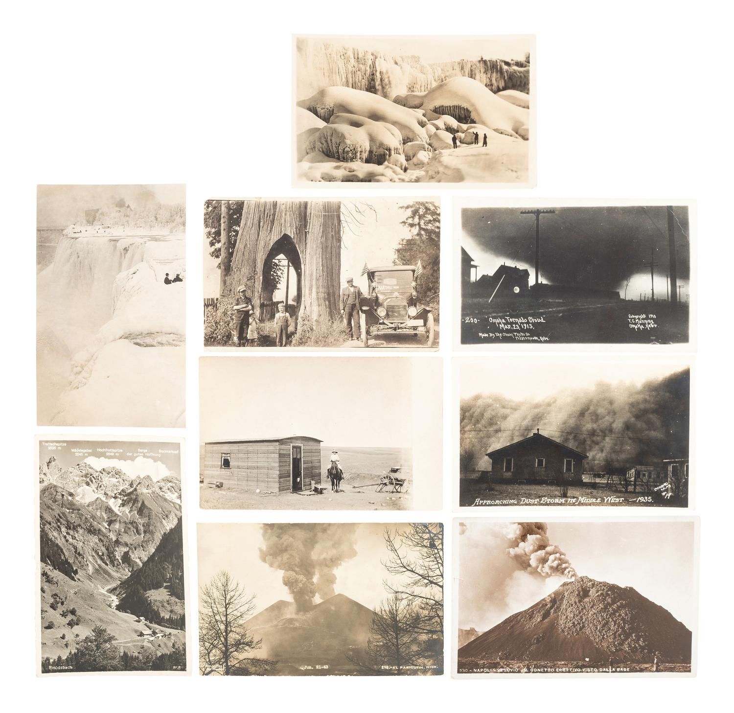 [EARLY PHOTOGRAPHY]. A group of 36 real photo postcards capturing landscapes in the United States and beyond, incl. western scenes.