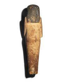 An Egyptian Style Painted Wood Figure