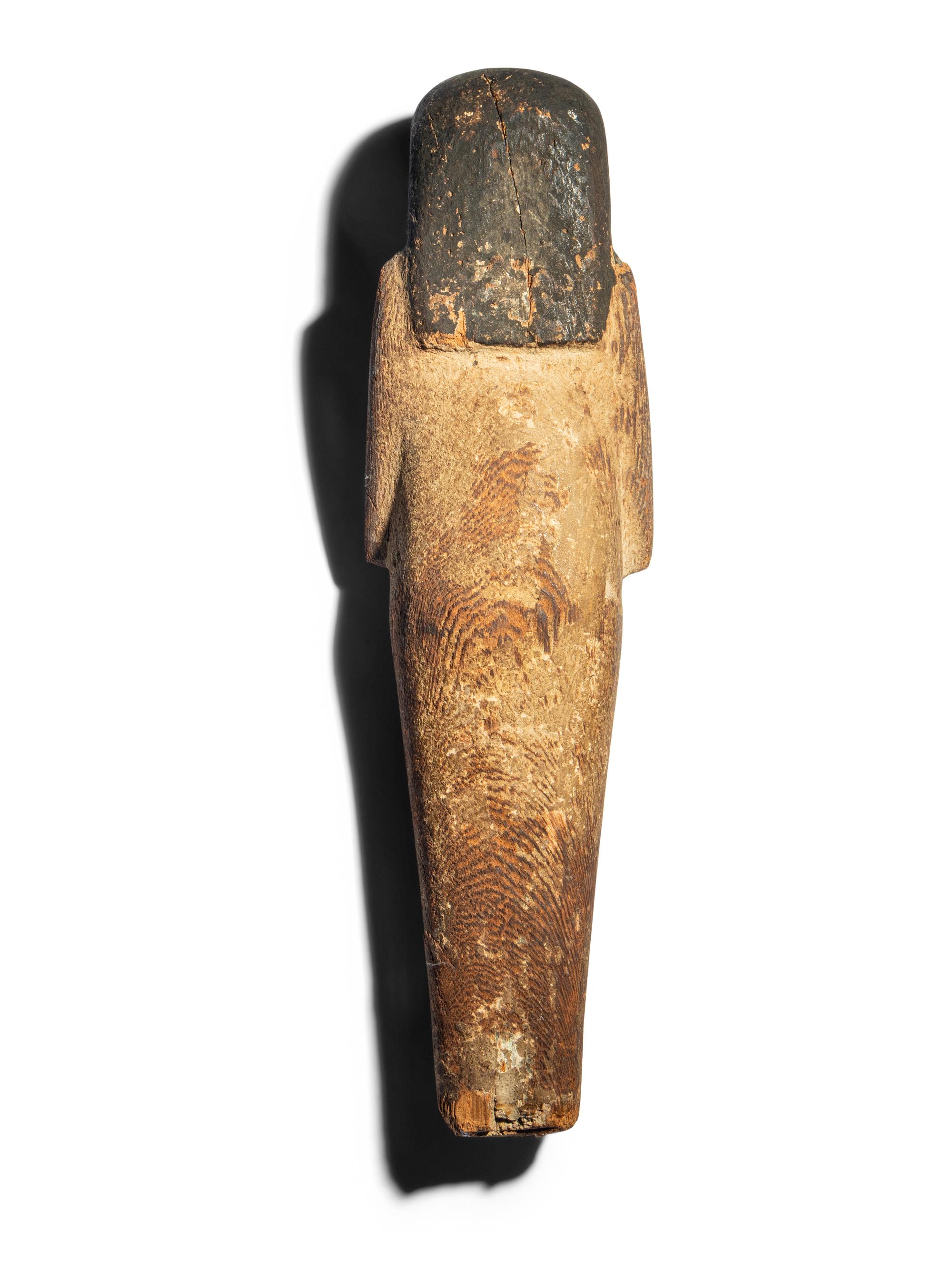 An Egyptian Style Painted Wood Figure
