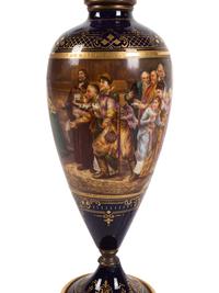 A Vienna Painted and Parcel Gilt Porcelain Vase Mounted as a Lamp