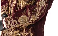 A Metallic Thread Embroidered Gown
