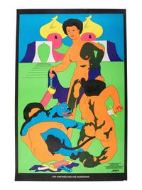 [BLACK POWER]. A group of 5 Black Power blacklight/Day-Glo posters, comprising: