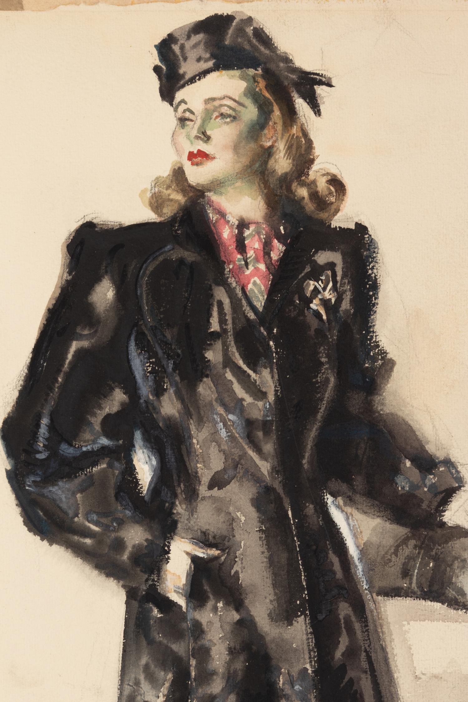 An Archive of Thirteen Conceptual Sketches for I.J. Fox , by James Montgomery Flagg and Russell Patterson, 1940s