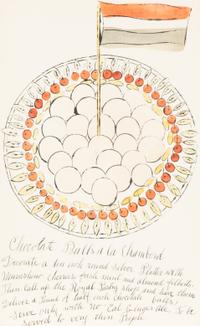 Andy Warhol (American, 1928-1987) — Roast Iguana and Chocolate Balls a la Chambord (two works from Wild Raspberries ), 1959