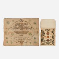 Two Quaker needlework samplers Southeastern Pennsylvania, early 19th century