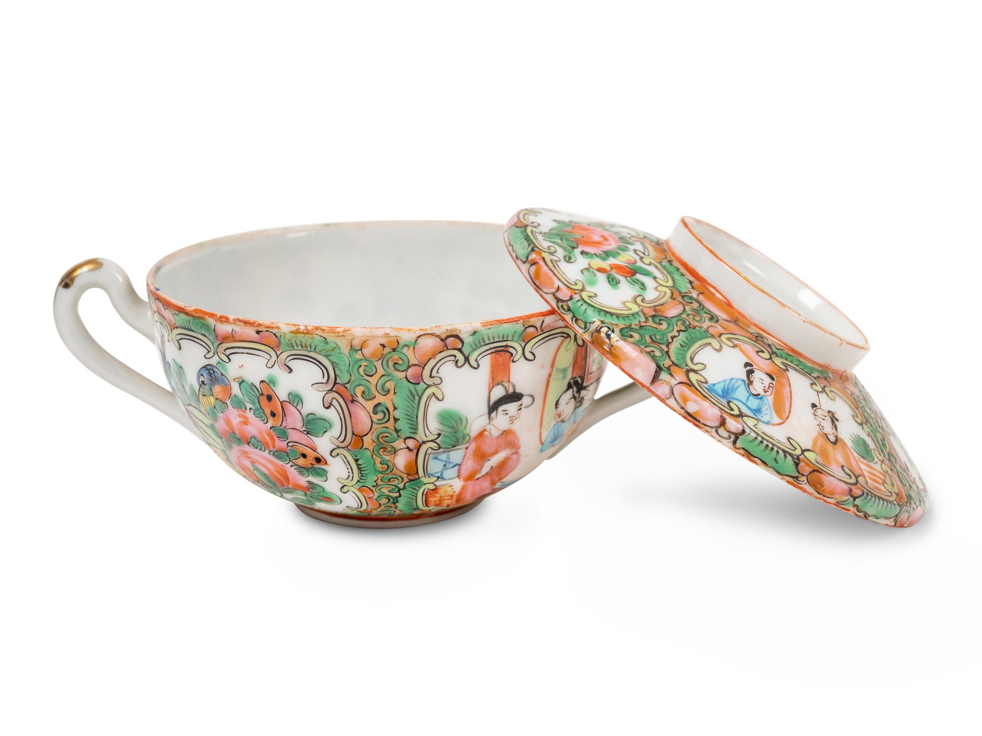 25 Chinese Export Rose Medallion Porcelain Wares