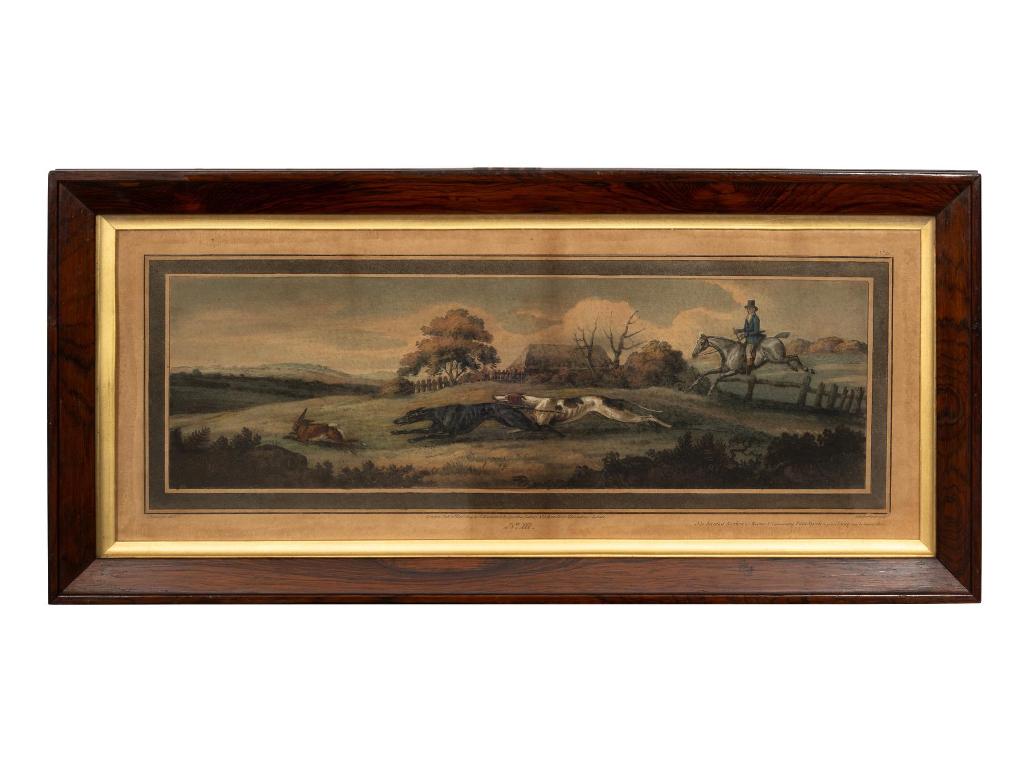 A Set of Sixteen English Hand-Colored Sporting Engravings