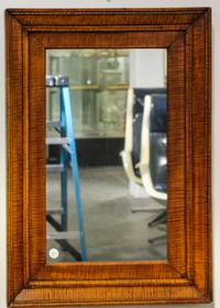 An American Tiger Maple Mirror Height 33 1/2 x width 23 1/4 inches. — 19TH CENTURY