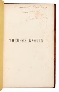 ZOLA, Emile (1840-1902). Thérèse Raquin. Paris: Charpentier et Cie, 1873.