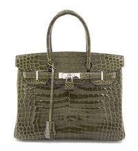 An Hermes Vert Veronese Niloticus Crocodile 30cm Birkin Handbag, 12" x 8.5" x 6"