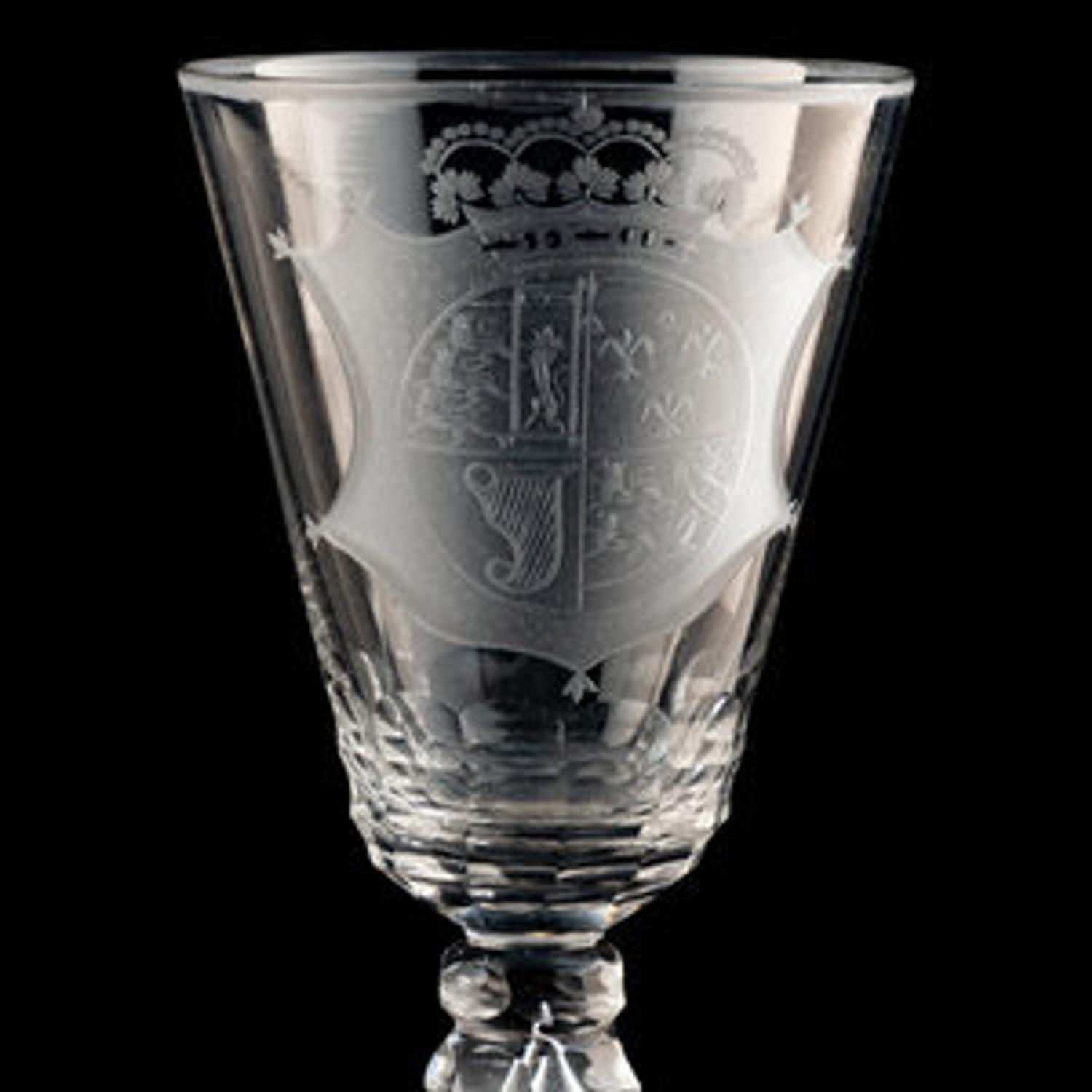 A Dutch Engraved Wine Glass