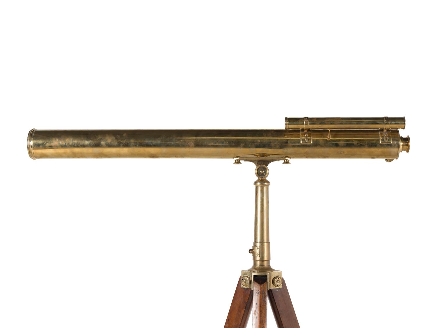 An English Brass Three-Inch Refracting Telescope and Stand