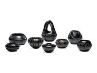 Santa Clara and San Ildefonso Blackware Pottery