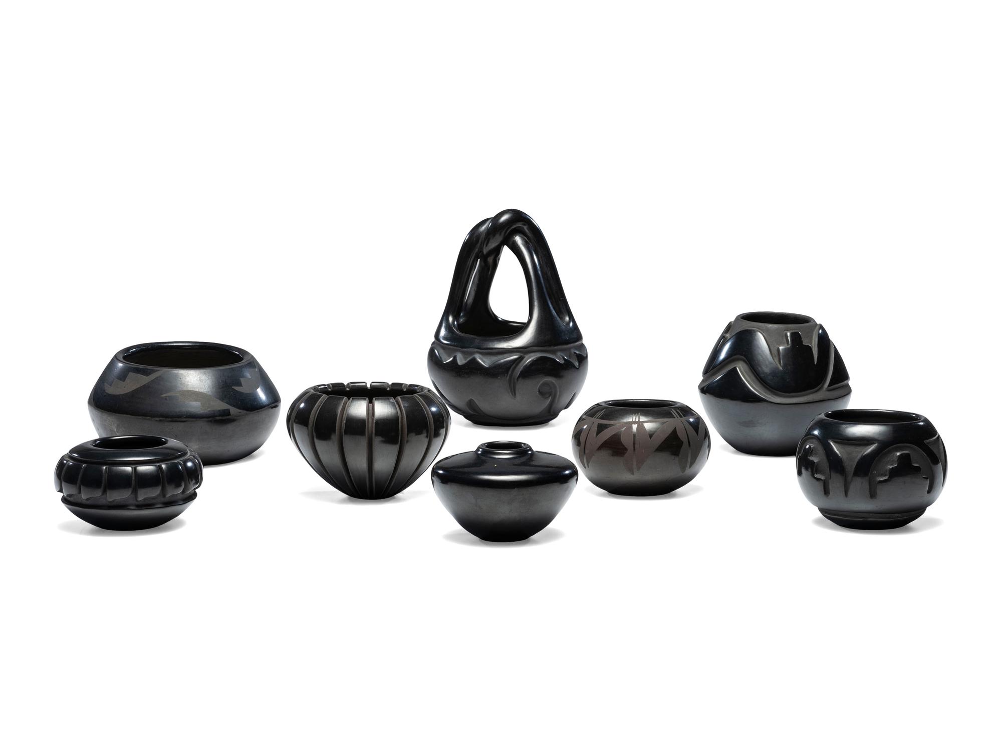 Santa Clara and San Ildefonso Blackware Pottery