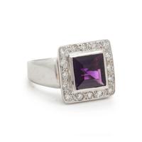 AMETHYST AND DIAMOND RING