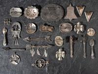 Navajo and Southwestern-style Pins, Pendants, and Collar Tips