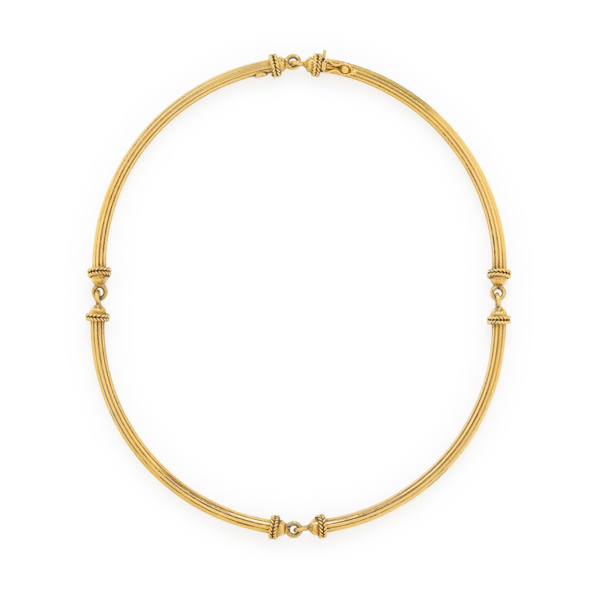 Yellow Gold Collar Necklace