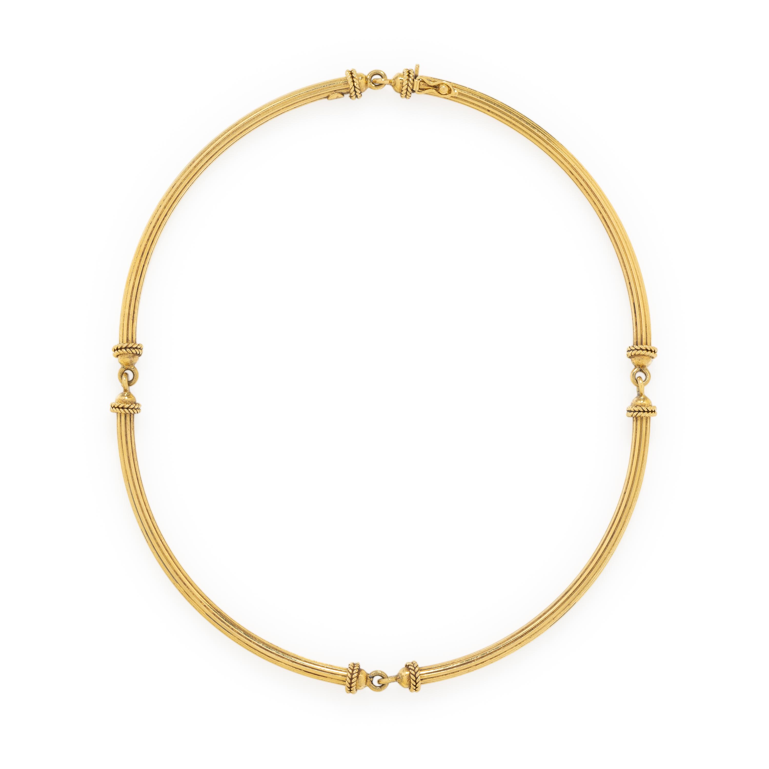 Yellow Gold Collar Necklace