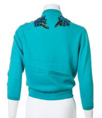 A Braemar Turquoise Cashmere Cardigan Sweater, No size.