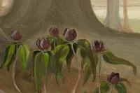 Decorative Landscape with Crocuses