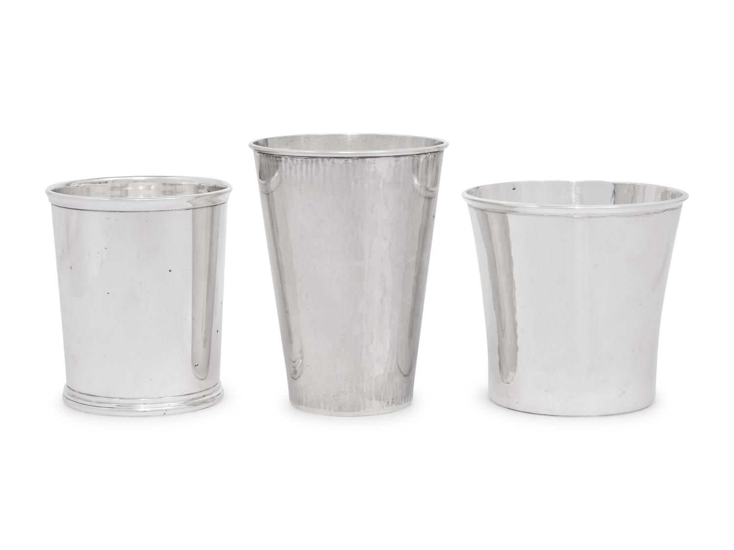 Three American Arts & Crafts Silver Beakers