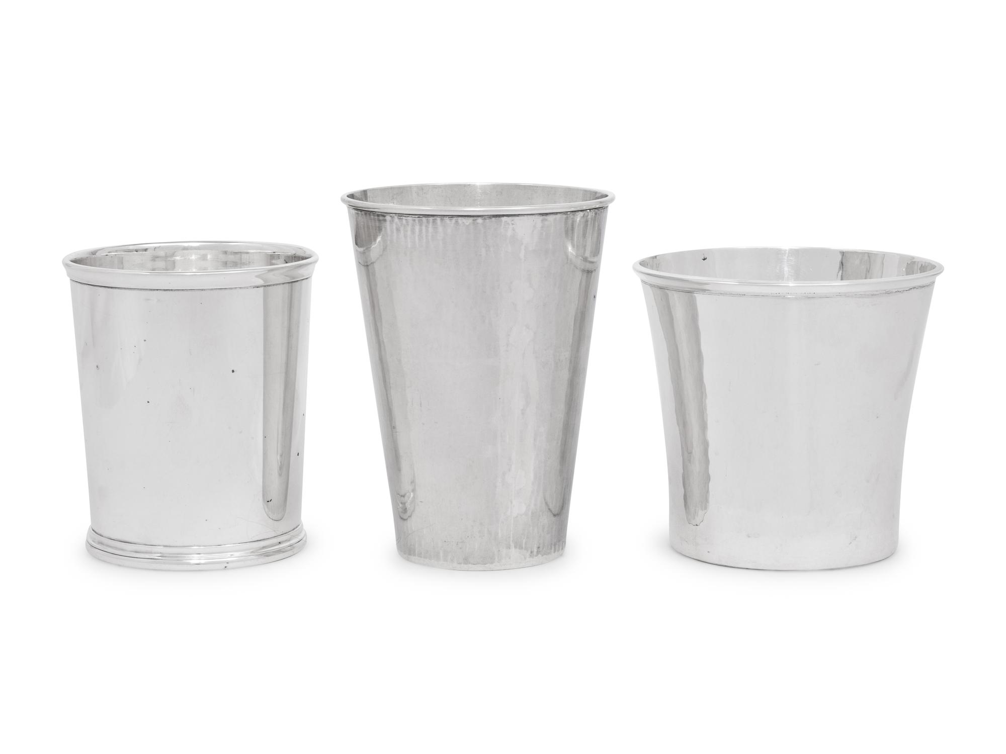 Three American Arts & Crafts Silver Beakers