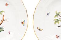 A Set of Twelve Herend Rothschild Bird Porcelain Pasta Plates