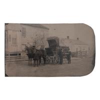 [WESTERN AMERICANA]. A group of 3 tintypes of Western scenes, comprising: