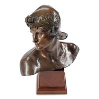 After Emmanuel Hannaux (French, 1855-1934) — Bust of a Young Warrior