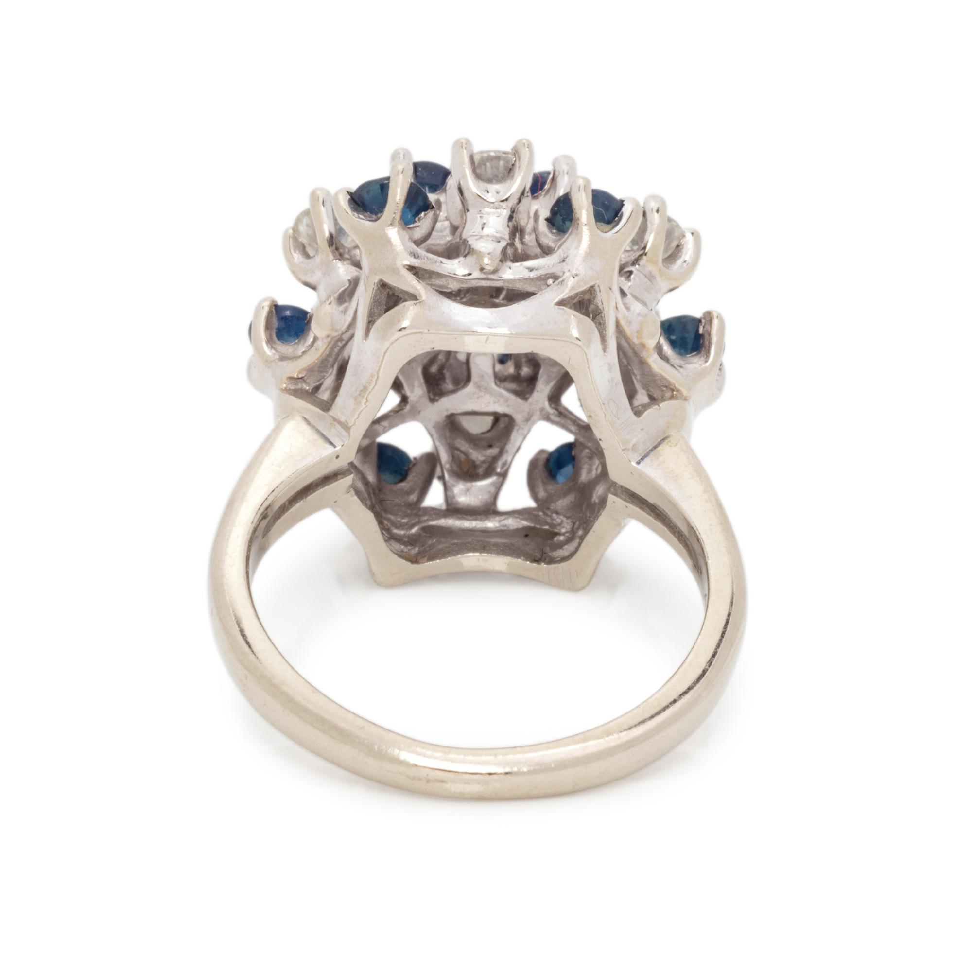DIAMOND AND SAPPHIRE RING