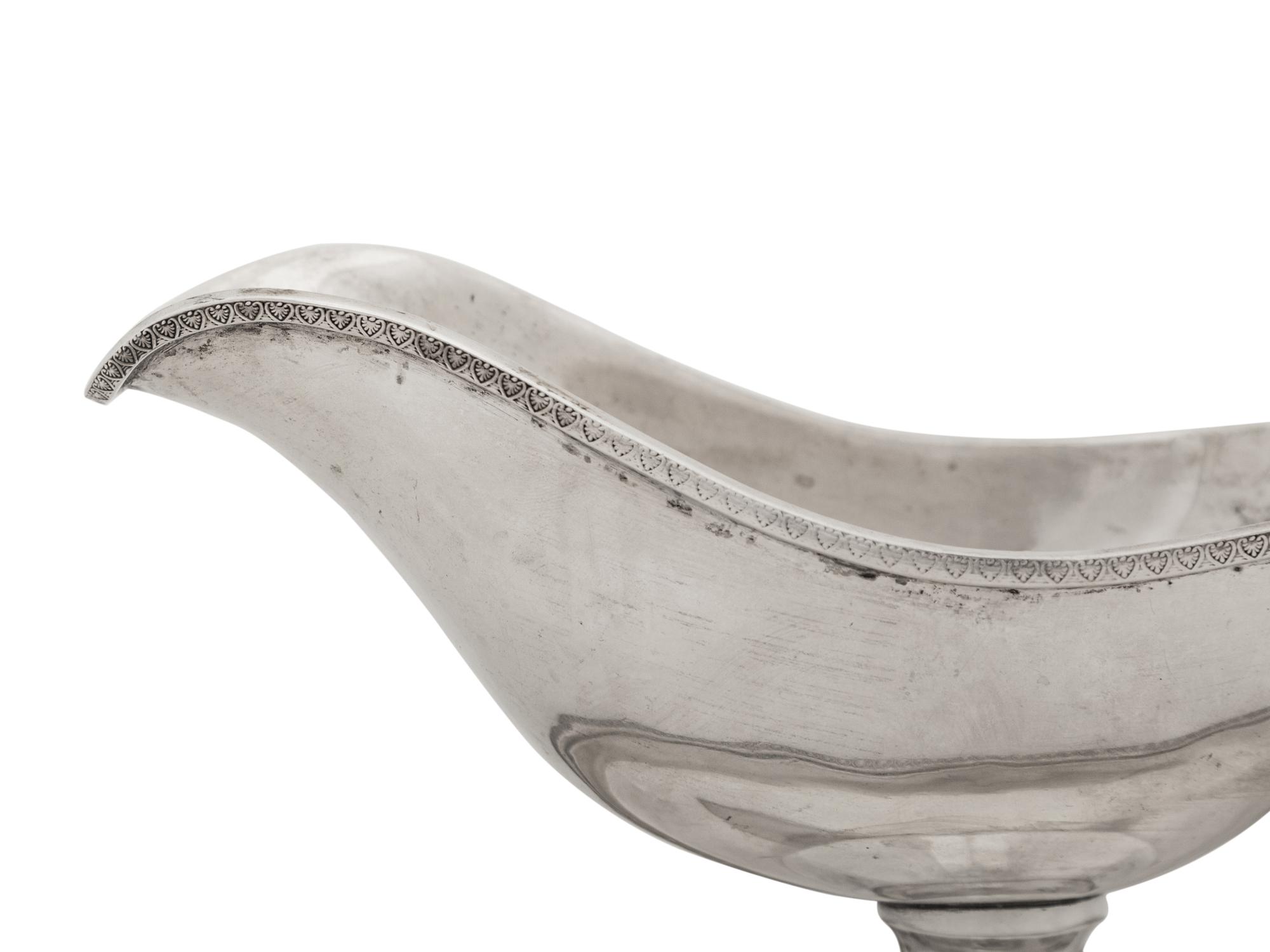 An Austro-Hungarian Silver Sauce Boat with Attached Undertray