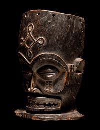 A Chokwe Wood Helmet Mask