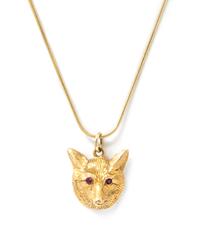 A Yellow Gold and Ruby Fox Pendant, J. E. Caldwell, 8.30 dwts.