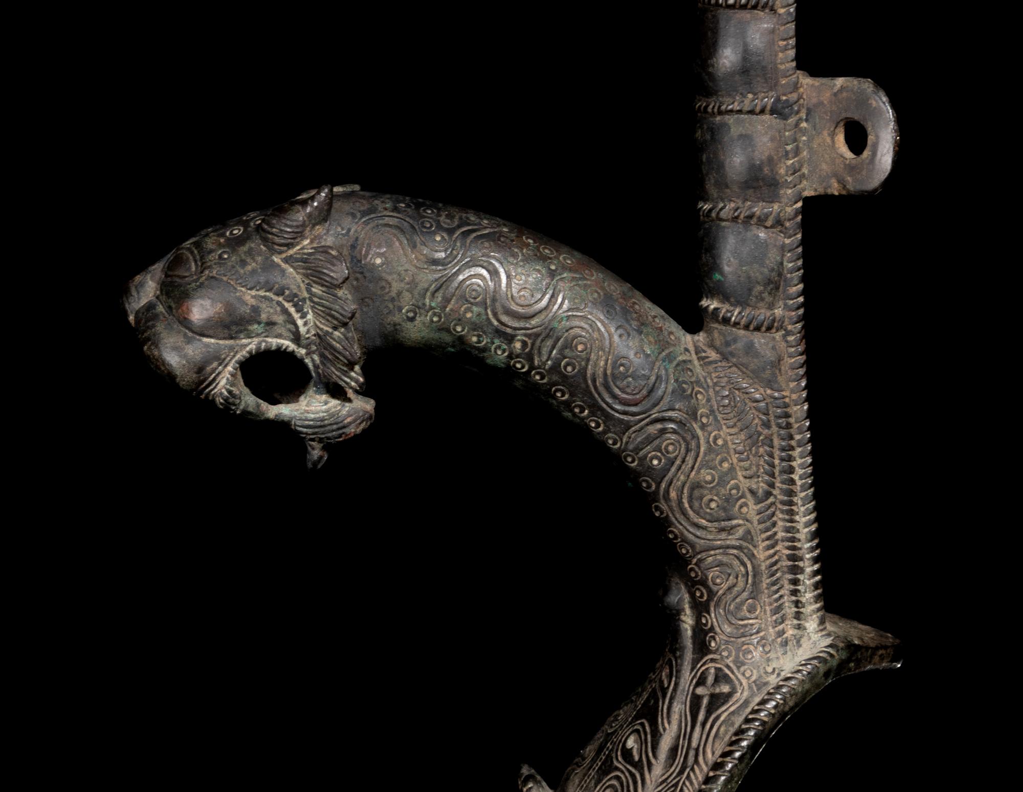 A Roman Bronze Tripod Leg
