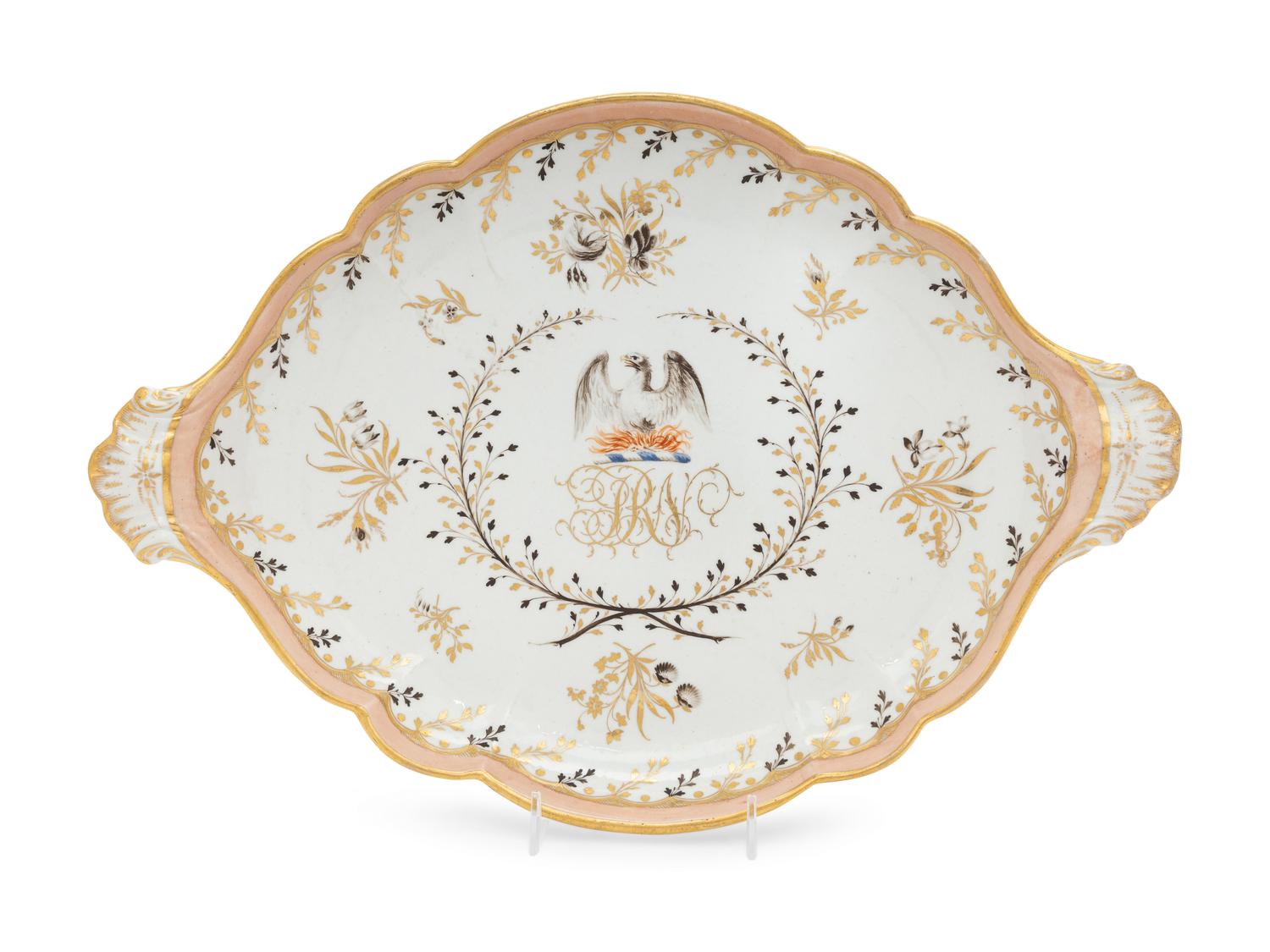 A Chamberlain Worcester Porcelain Tray