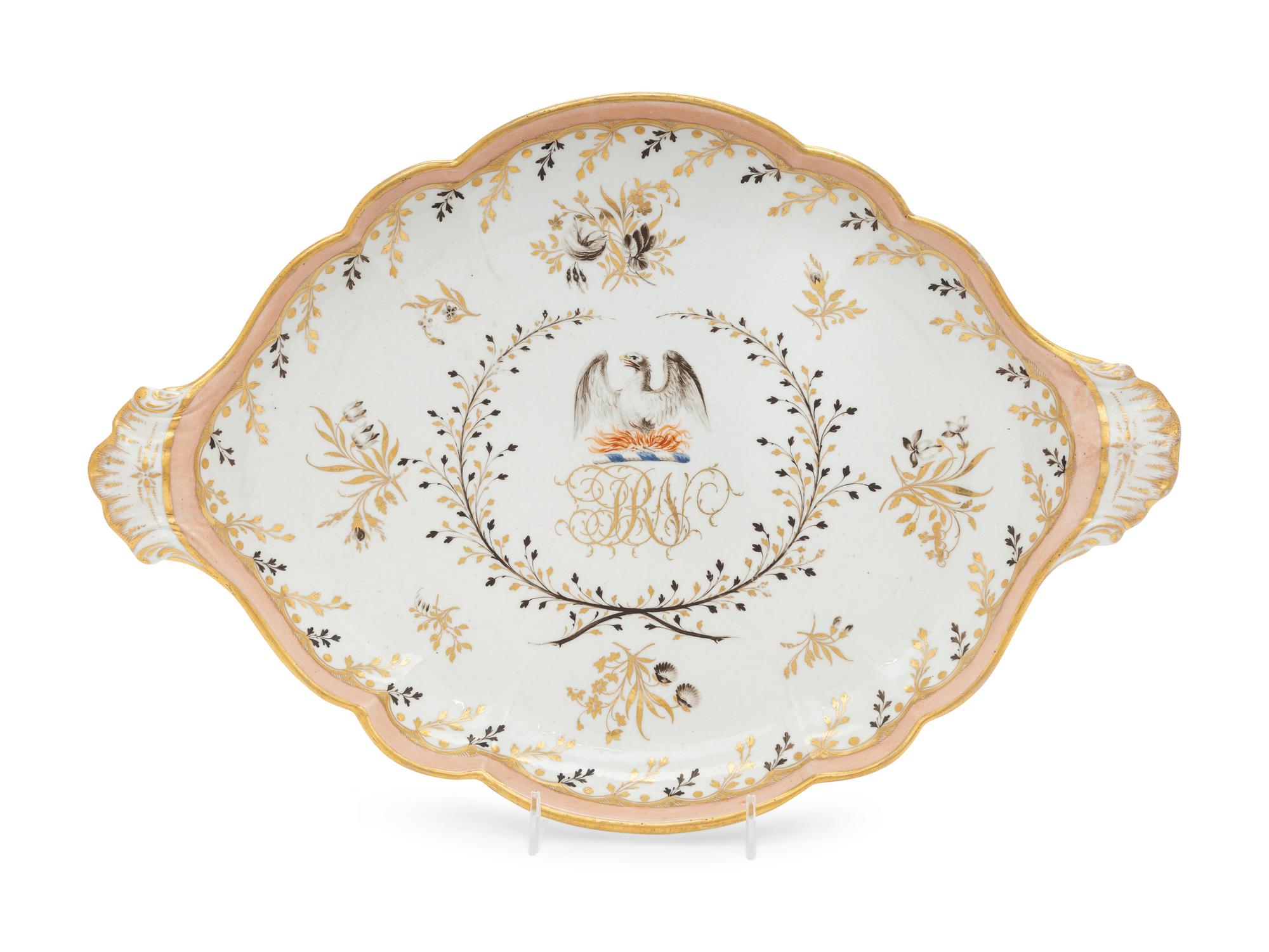A Chamberlain Worcester Porcelain Tray