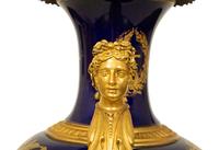 A Sevres Style Gilt Bronze Mounted Porcelain Covered Urn — 19TH CENTURY