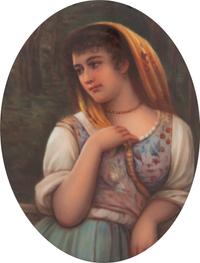 A Continental Porcelain Plaque
