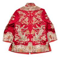 Two Sets of Chinese Silk Embroidered Wedding Gowns