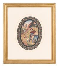 Nine Persian School Miniature Paintings