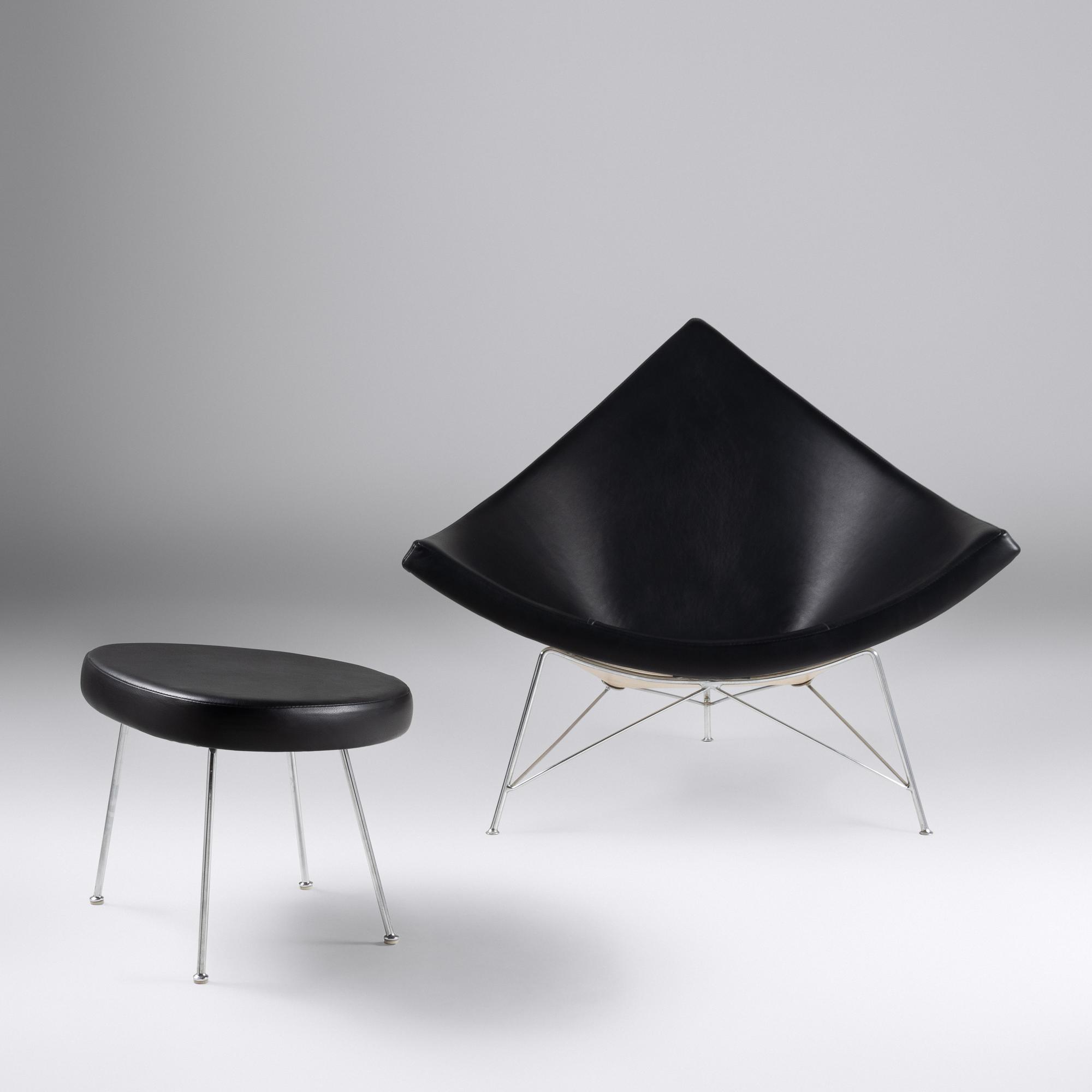 'Coconut' Lounge Chair and Ottoman, model 5569, c. 1960 Herman Miller, USA