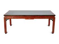 A Chinese Red and Black Lacquer Low Table — 19TH CENTURY