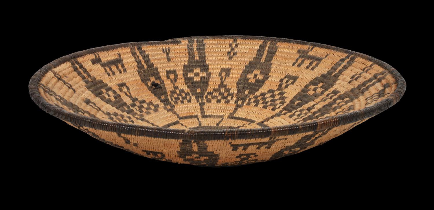 An Apache Pictorial Basket Diameter 12 inches. — EARLY 20TH CENTURY