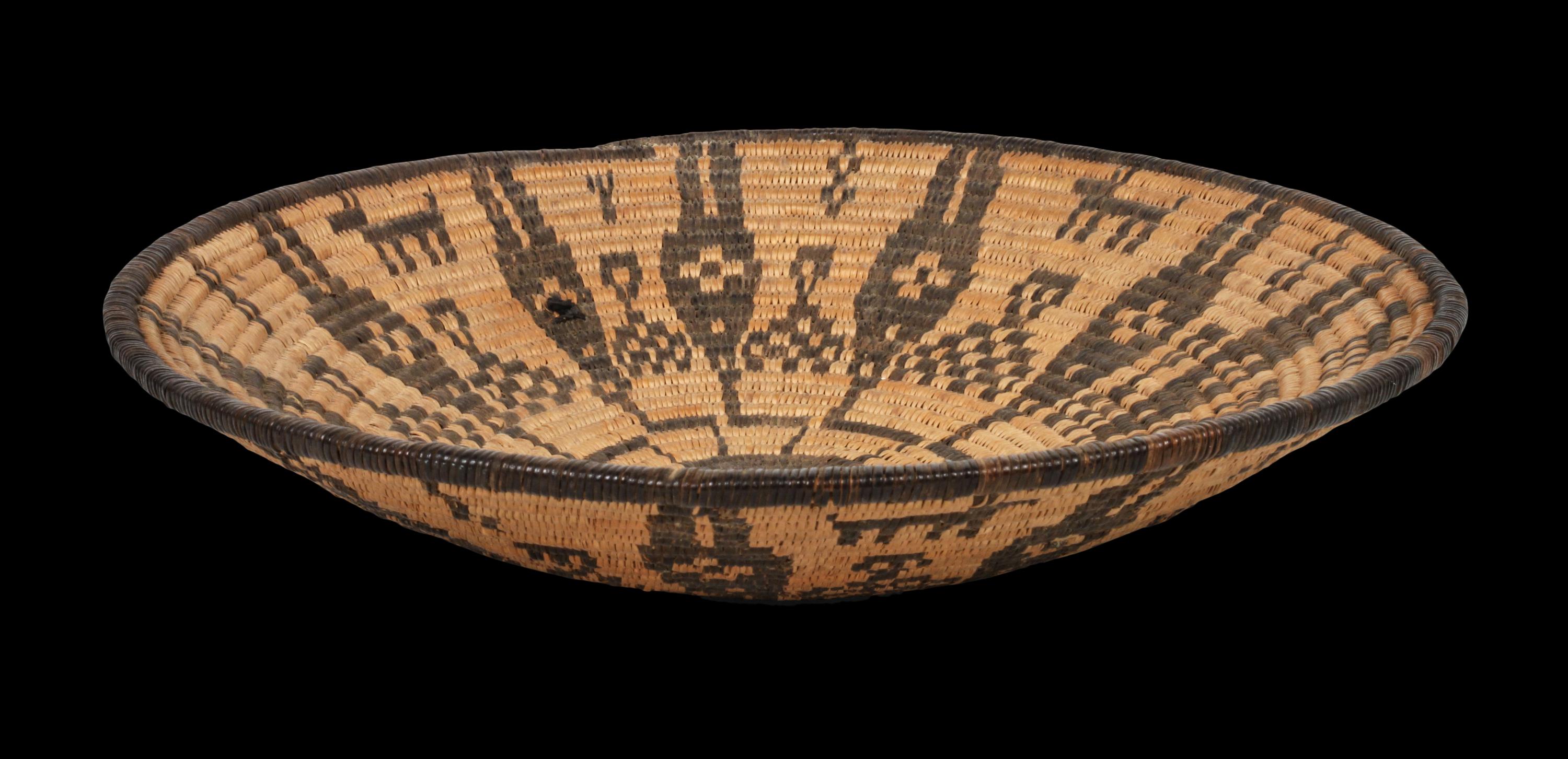 An Apache Pictorial Basket Diameter 12 inches. — EARLY 20TH CENTURY